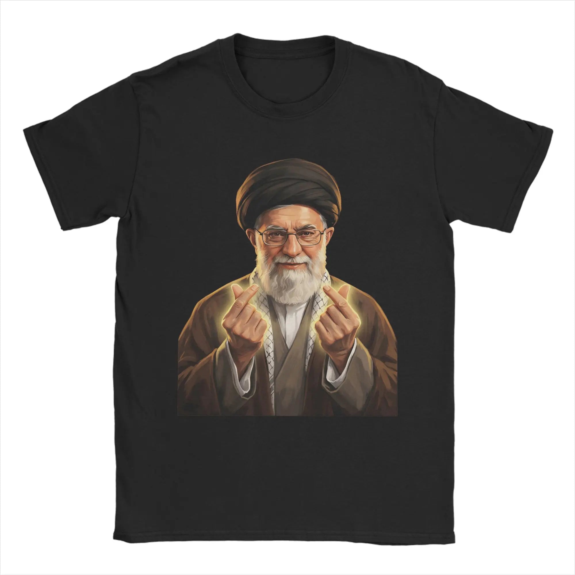 Vintage T Shirt Summer Ali Khamenei Fashion T Shirts  Pure Cotton Tee Shirt for Men's Y2K Retro Wholesale Short Sleeve Tops