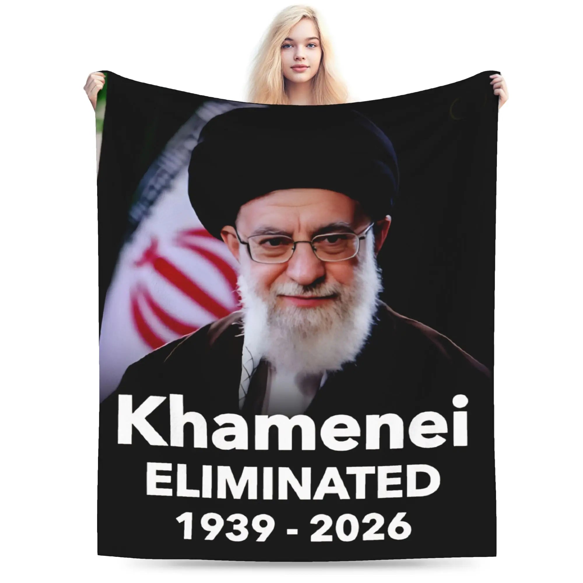 Ali Khamenei RIP A Brave Leader Of Iran 1939 2026 Warm Comfy Blanket For Chair Sofa Bed  Throw Blanket Winter Flannel Bedspread
