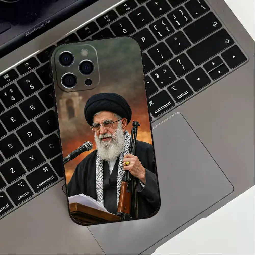 Ali Khamenei  Phone Case For iPhone 17,16,15,14,13,12,11 Plus,Pro Max,XS,Soft Silicone Black Cover