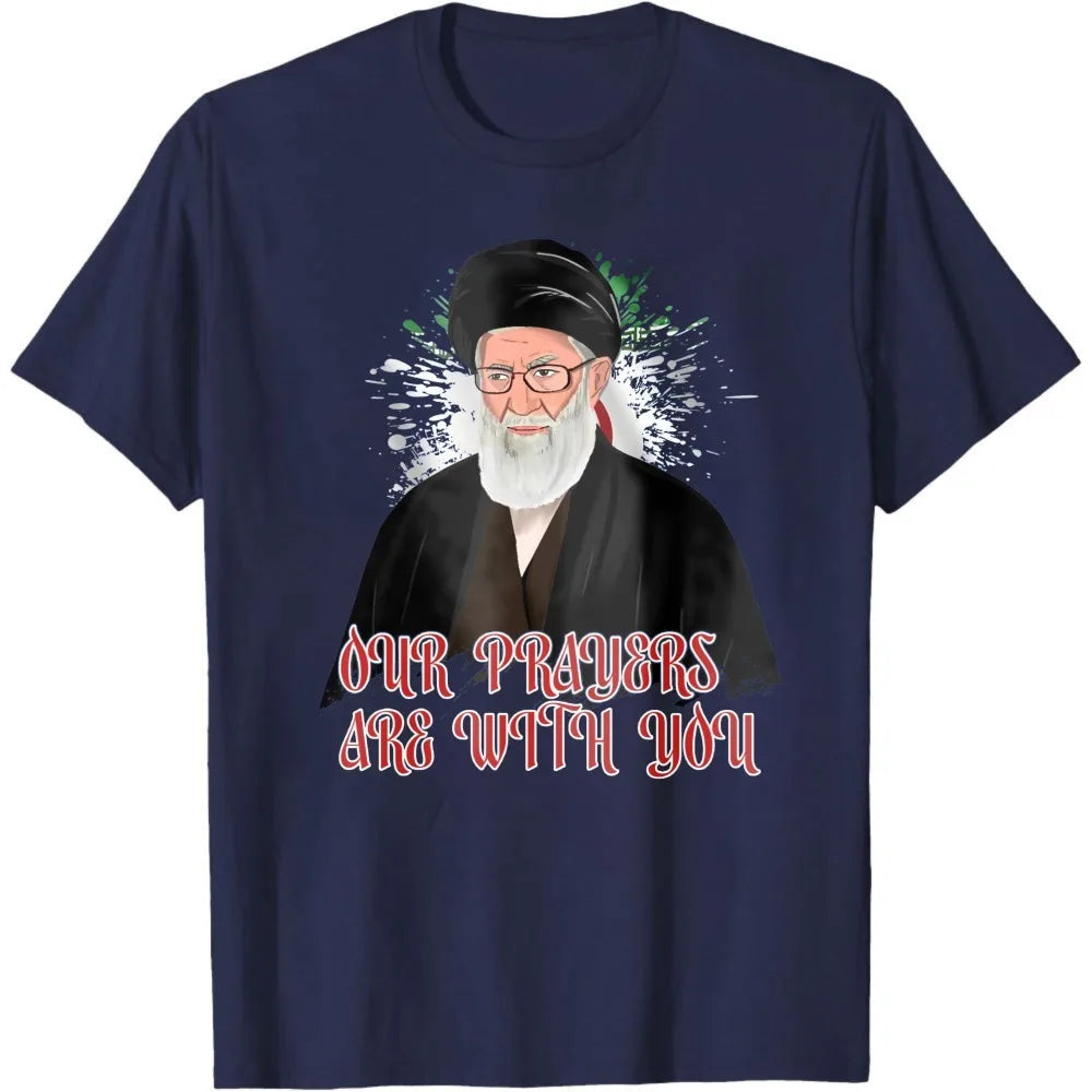 Ali Khamenei T-Shirt Iranian Heritage Solidarity Jumper Peace Memorial Top Men Clothes Pattern Printed Tops Summer Shirt