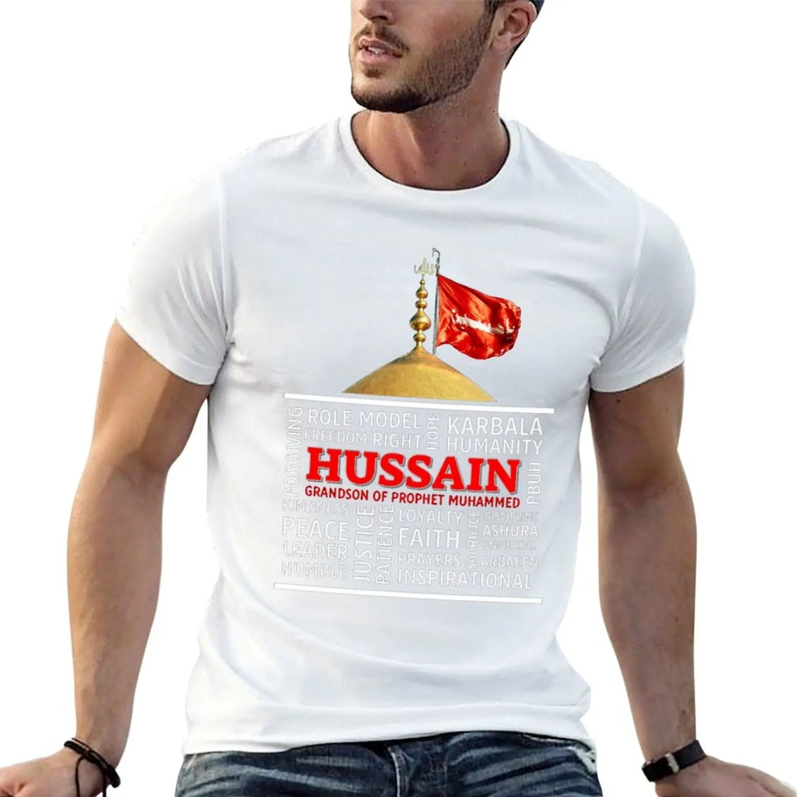 Labbaik Ya Hussain a Labbaik Ya Hussain a Labbaik Ya Hussain (1) T-Shirt t shirt for man 100 percent cotton T-Shirt
