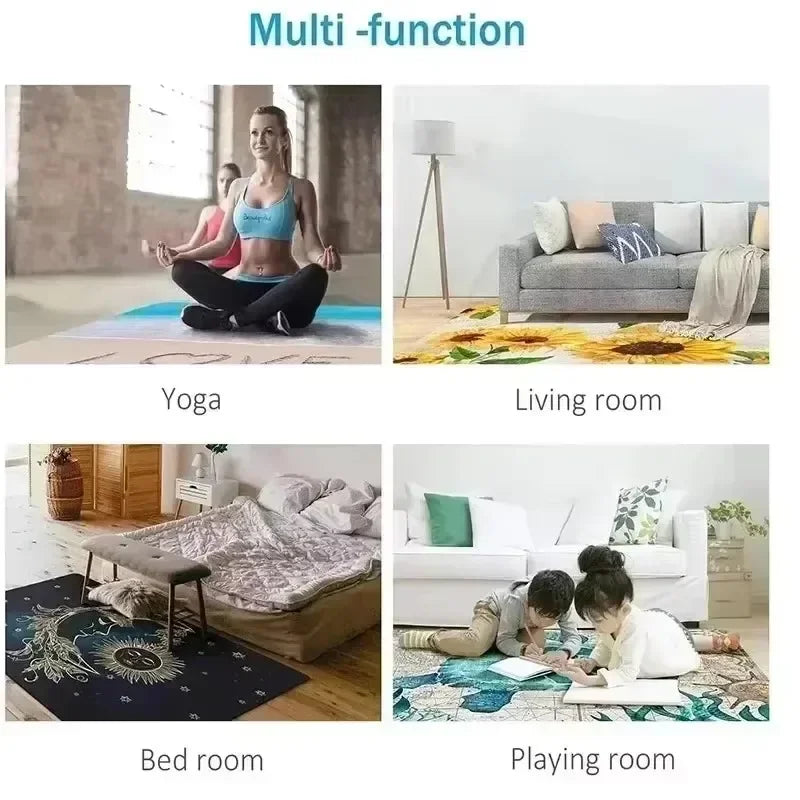 Islam Muslim Prayer Mat Living Room Decor Anti-slip Carpets Bedroom Bedside Soft Rug Entrance Doormat Machine Washable Carpet