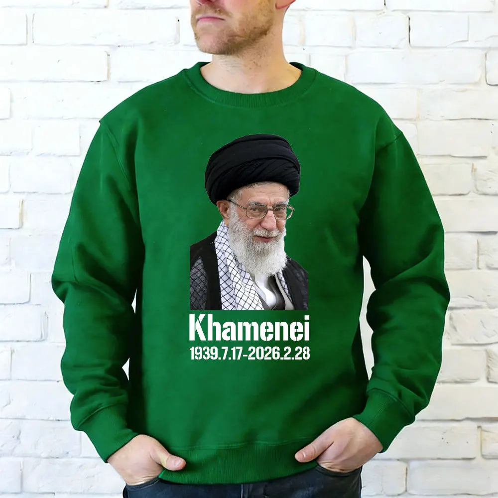 RIP Ayatollah Khomeini 1939-2026.2.28 Man Hoodies Memorialization Khamenei Tops Ayatollah Supreme Leader of Iran Sweatshirts