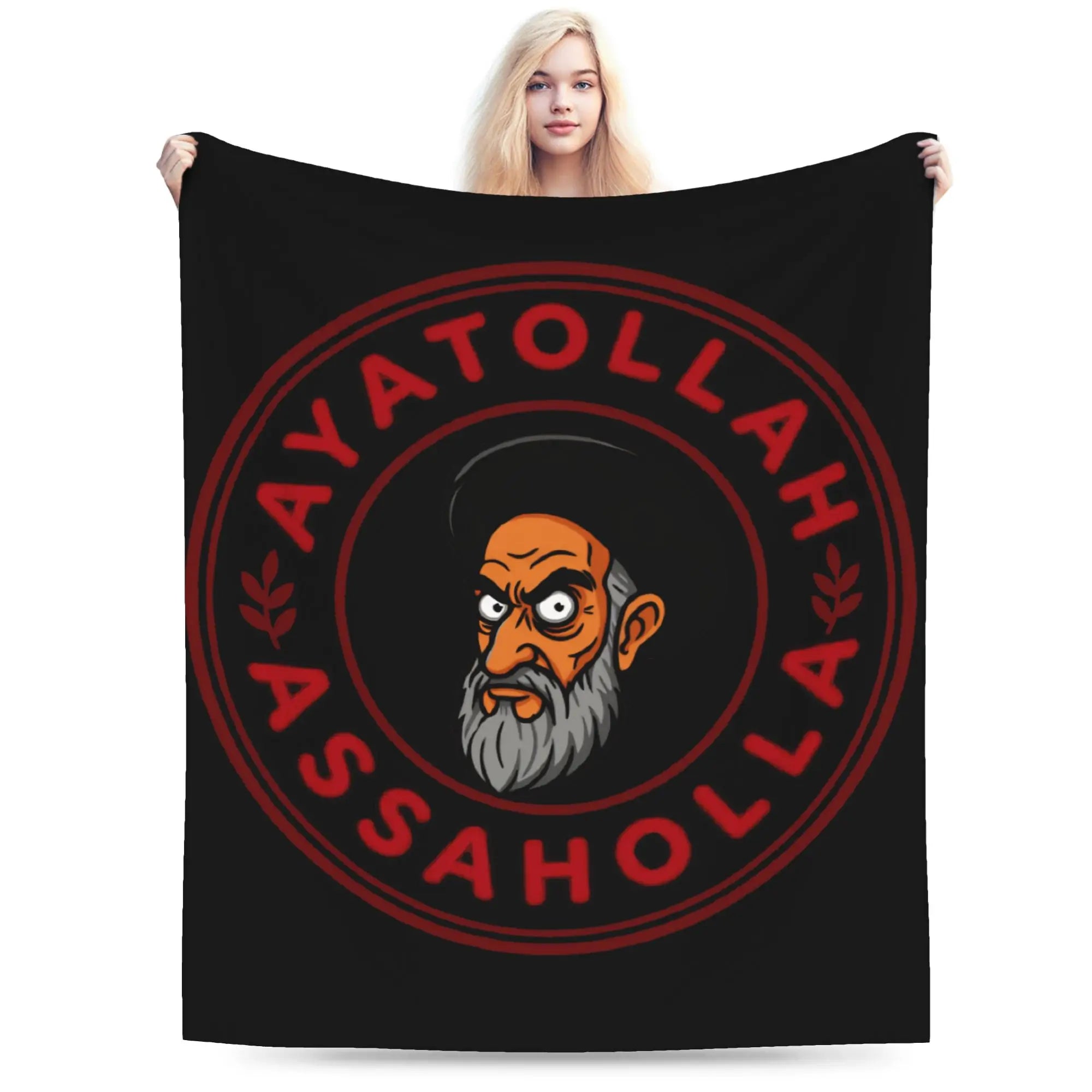 Ali Khamenei RIP A Brave Leader Of Iran 1939 2026 Warm Comfy Blanket For Chair Sofa Bed  Throw Blanket Winter Flannel Bedspread