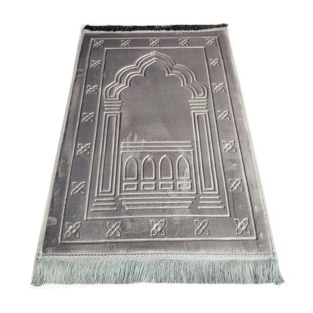 Memory Foam Prayer Mat Luxury Large Muslim Prayer rug Padded Very Thick Janamaz Sajadah for Men Women for Eid Ramadan