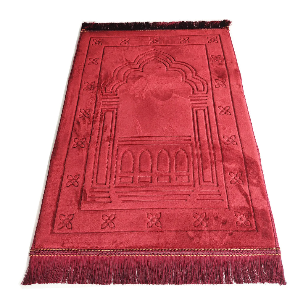 Memory Foam Prayer Mat Luxury Large Muslim Prayer rug Padded Very Thick Janamaz Sajadah for Men Women for Eid Ramadan
