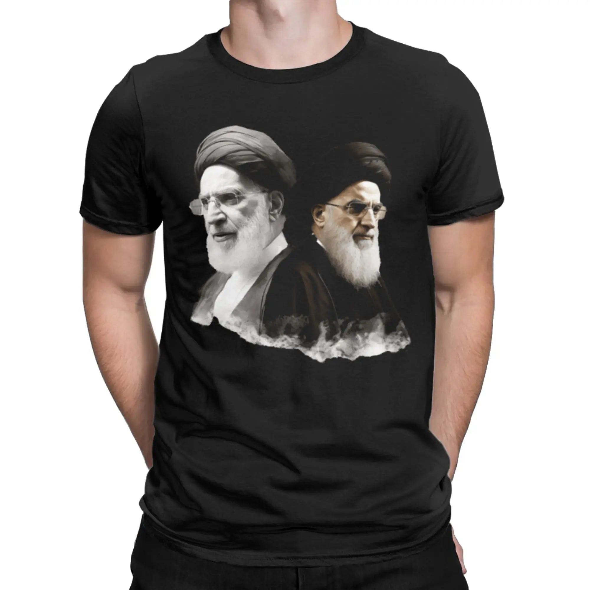 S-Seyyed Ali K-Khamenei Cotton T-Shirt For Men Summer  Vintage T Shirts Breathable Fashion Tees Oversized Print Tops