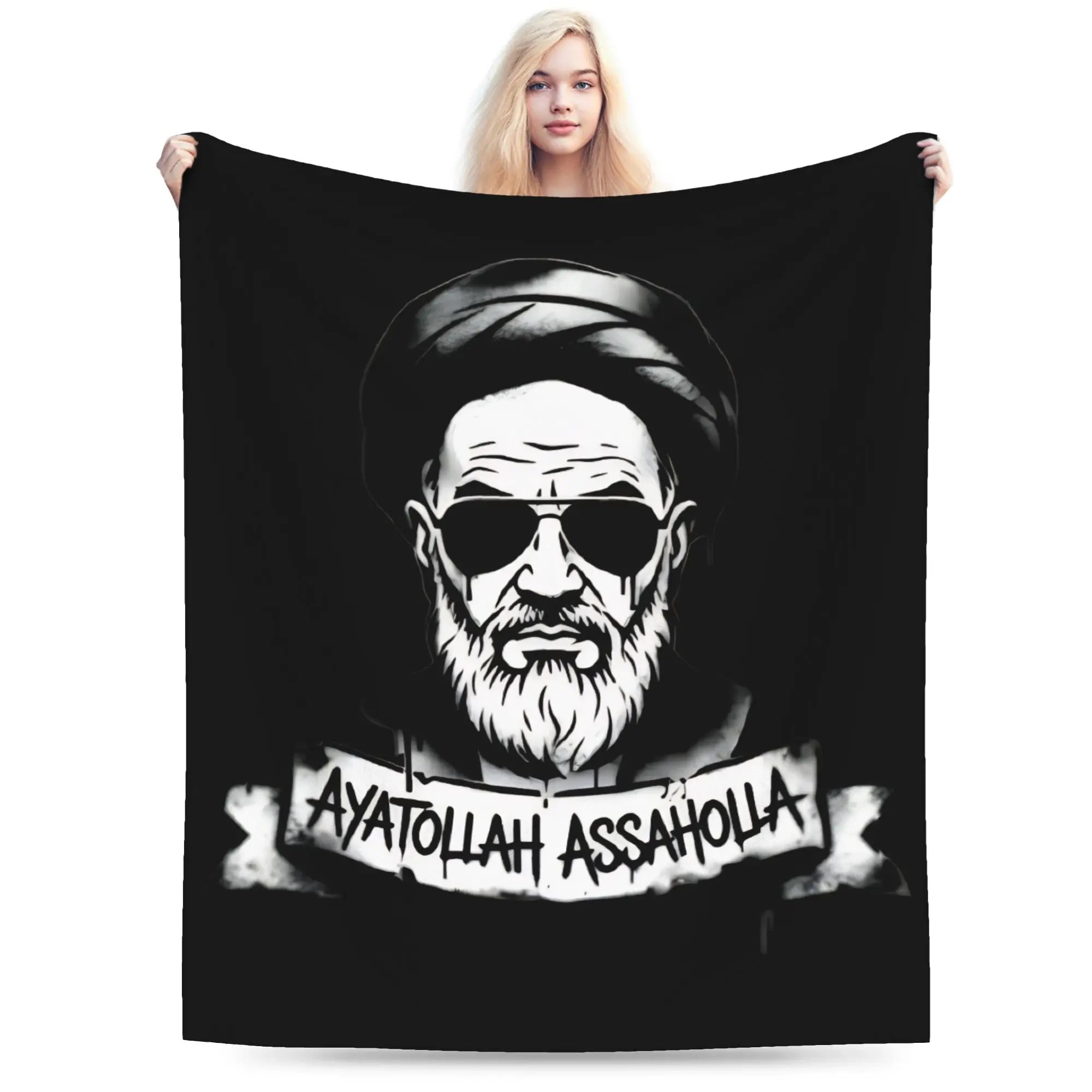 Ali Khamenei RIP A Brave Leader Of Iran 1939 2026 Warm Comfy Blanket For Chair Sofa Bed  Throw Blanket Winter Flannel Bedspread