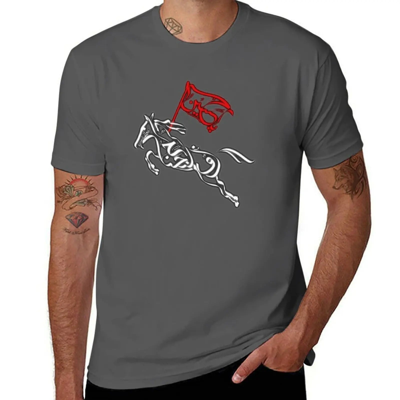 Labaik ya hussain T-Shirt summer tops boys whites quick-drying tees mens white t shirts