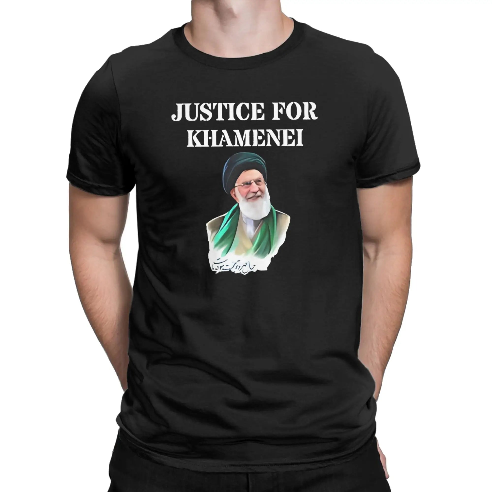 Ali Khamenei Pure Cotton T-Shirt For Men Summer  Aesthetic T-Shirts O Neck Fashion Tee Shirt Plus Size Hot Sale Clothing