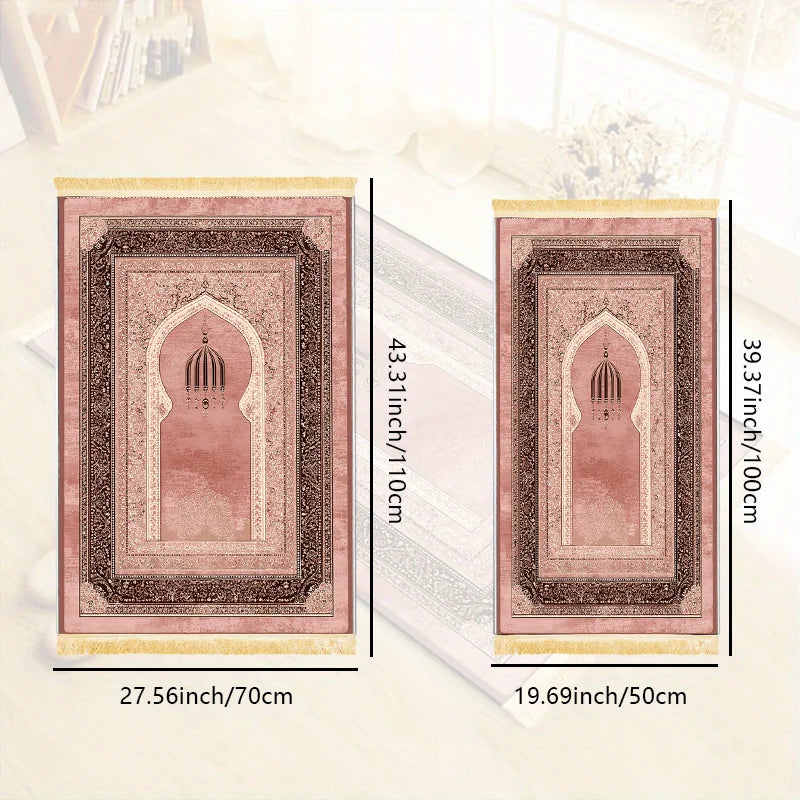 VIKAMA Oriental Prayer Mat: Comfortably Soft and Warm with Non-Slip Surface, Suitable for Muslim Pilgrimage Activities