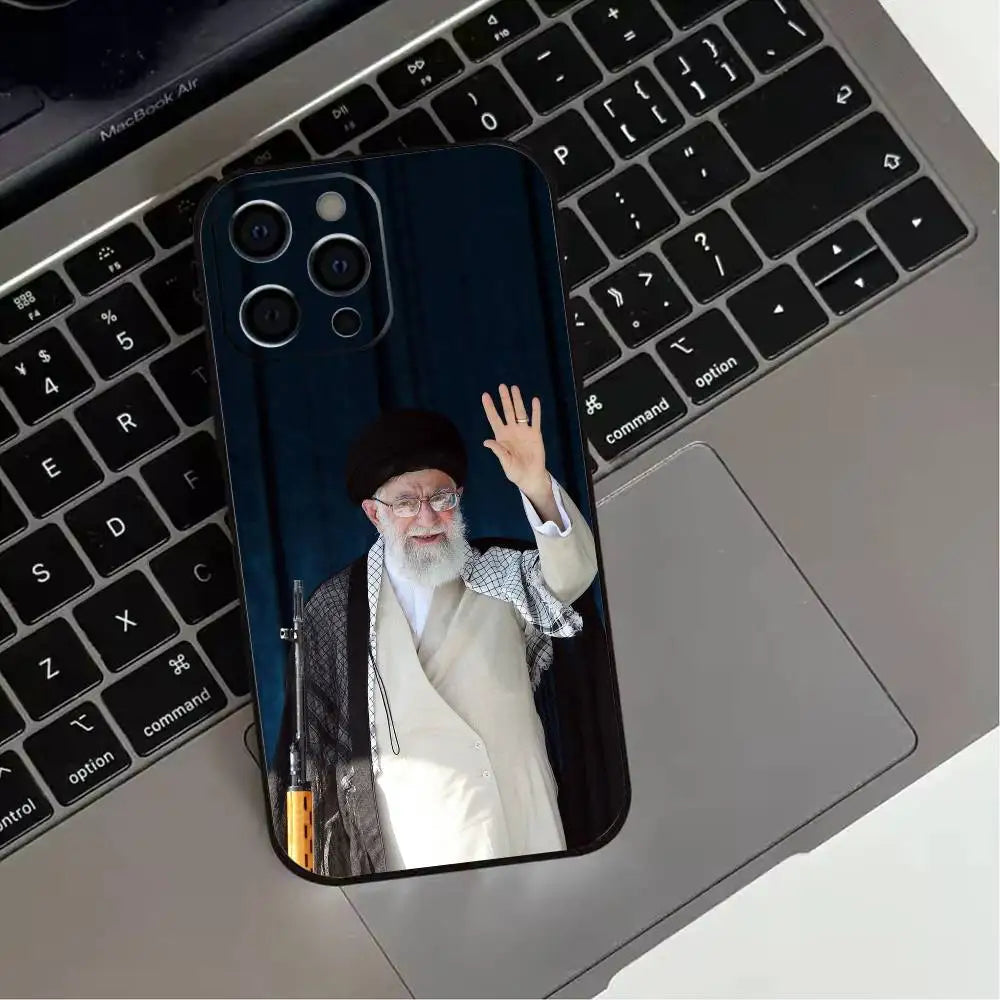 Ali Khamenei  Phone Case For iPhone 17,16,15,14,13,12,11 Plus,Pro Max,XS,Soft Silicone Black Cover