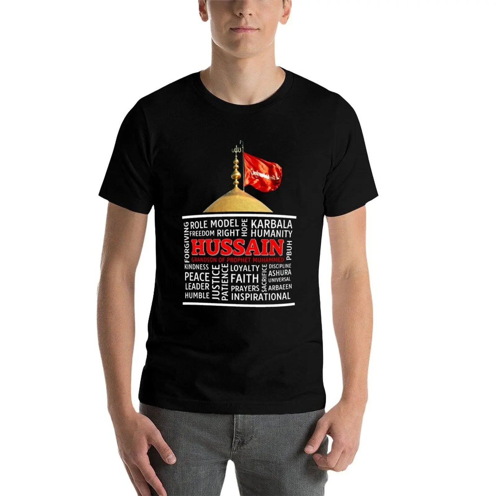 Labbaik Ya Hussain a Labbaik Ya Hussain a Labbaik Ya Hussain (1) T-Shirt t shirt for man 100 percent cotton T-Shirt