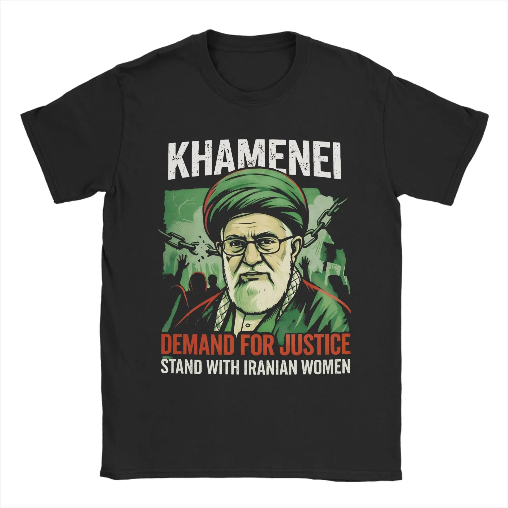 Vintage T Shirt Summer Ali Khamenei Fashion T Shirts  Pure Cotton Tee Shirt for Men's Y2K Retro Wholesale Short Sleeve Tops