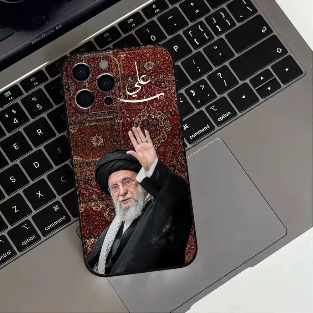 Ali Khamenei  Phone Case For iPhone 17,16,15,14,13,12,11 Plus,Pro Max,XS,Soft Silicone Black Cover