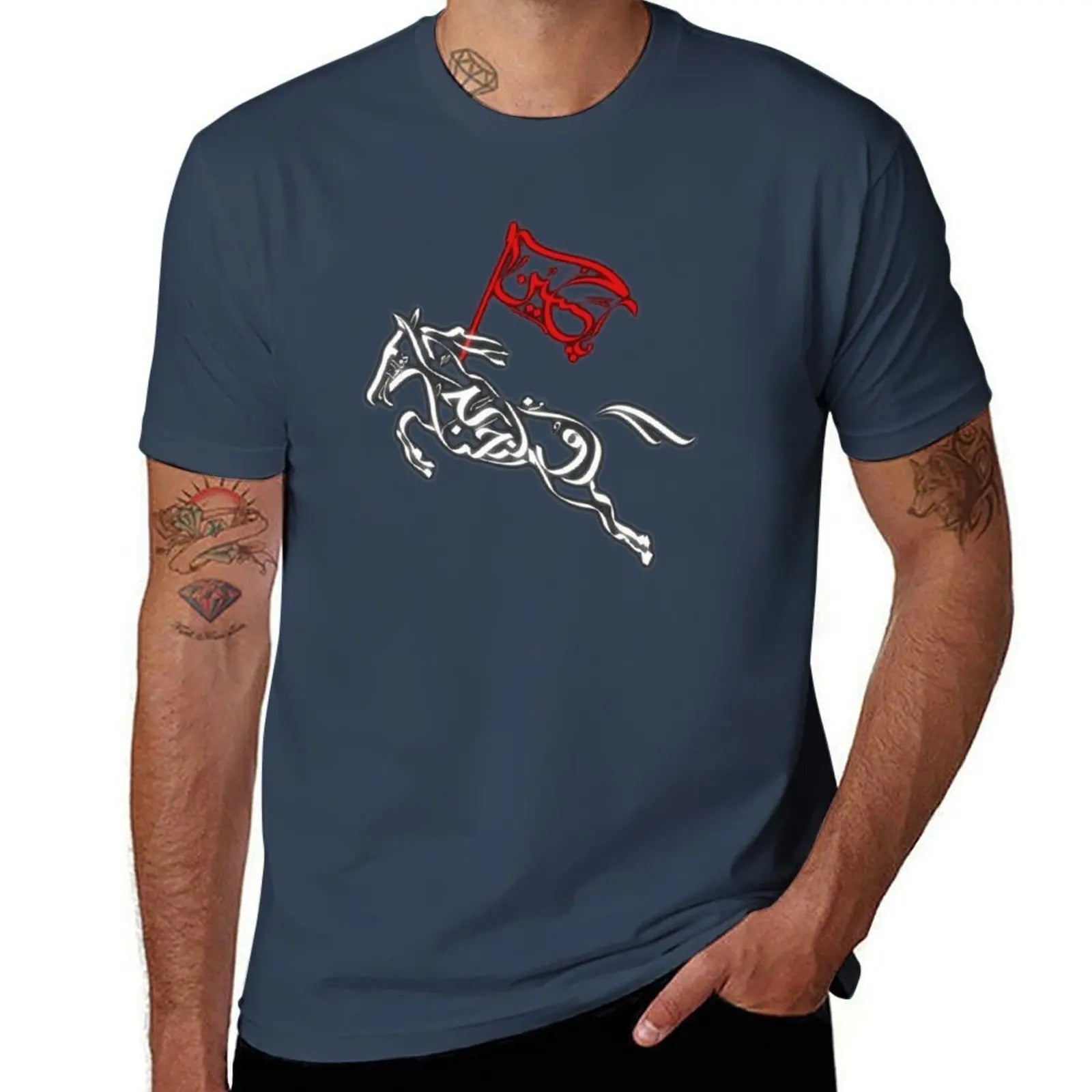 Labaik ya hussain T-Shirt summer tops boys whites quick-drying tees mens white t shirts