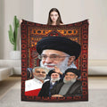 Soft Warm Blanket Ayatollah Sayyed Ali Khamenei Iranian Leader Throw Blanket  Flannel Bedspread For Couch Chair Sofa Bed Cover