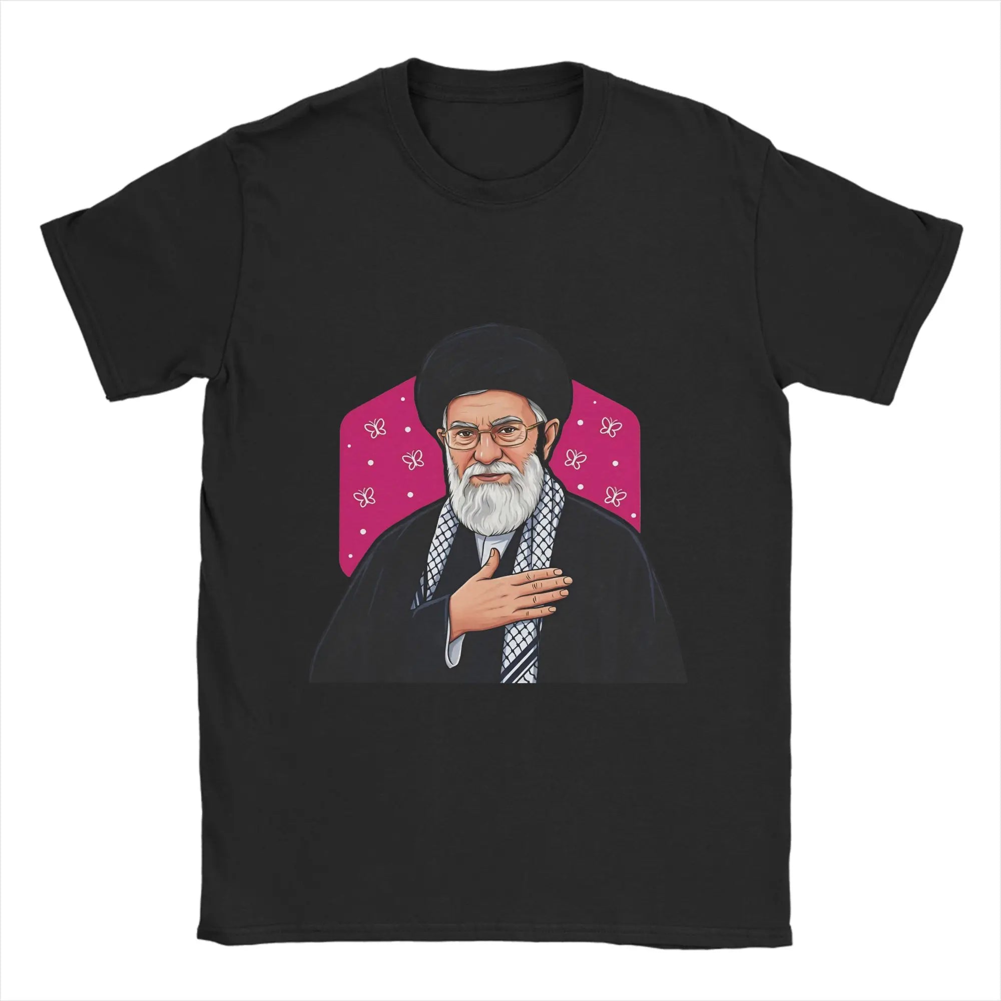 Ali Khamenei  Cotton T Shirt For Adult Summer  Street Style T-Shirts O Neck Hipster Tee Shirt Oversized Loose Tops