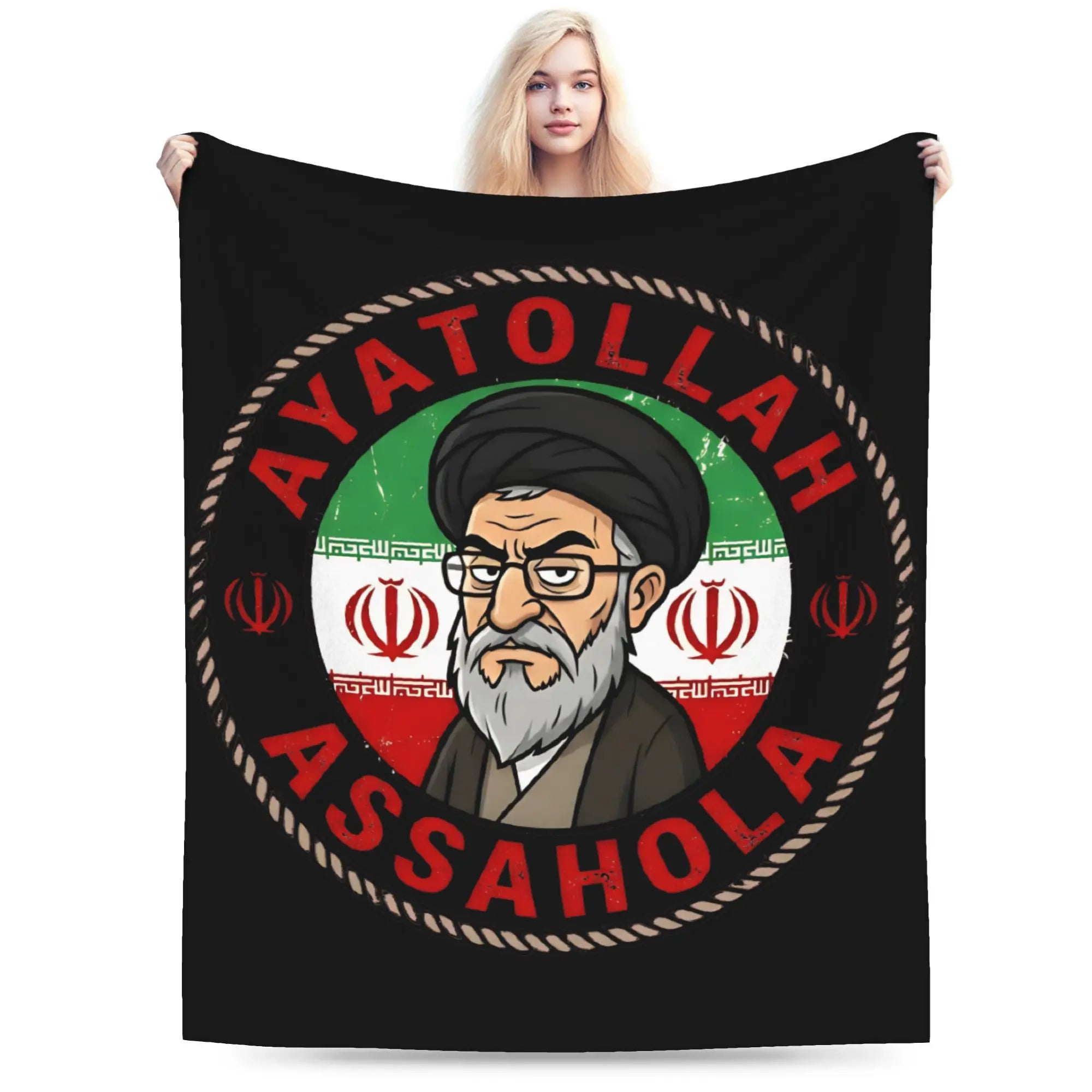 Ali Khamenei RIP A Brave Leader Of Iran 1939 2026 Warm Comfy Blanket For Chair Sofa Bed  Throw Blanket Winter Flannel Bedspread