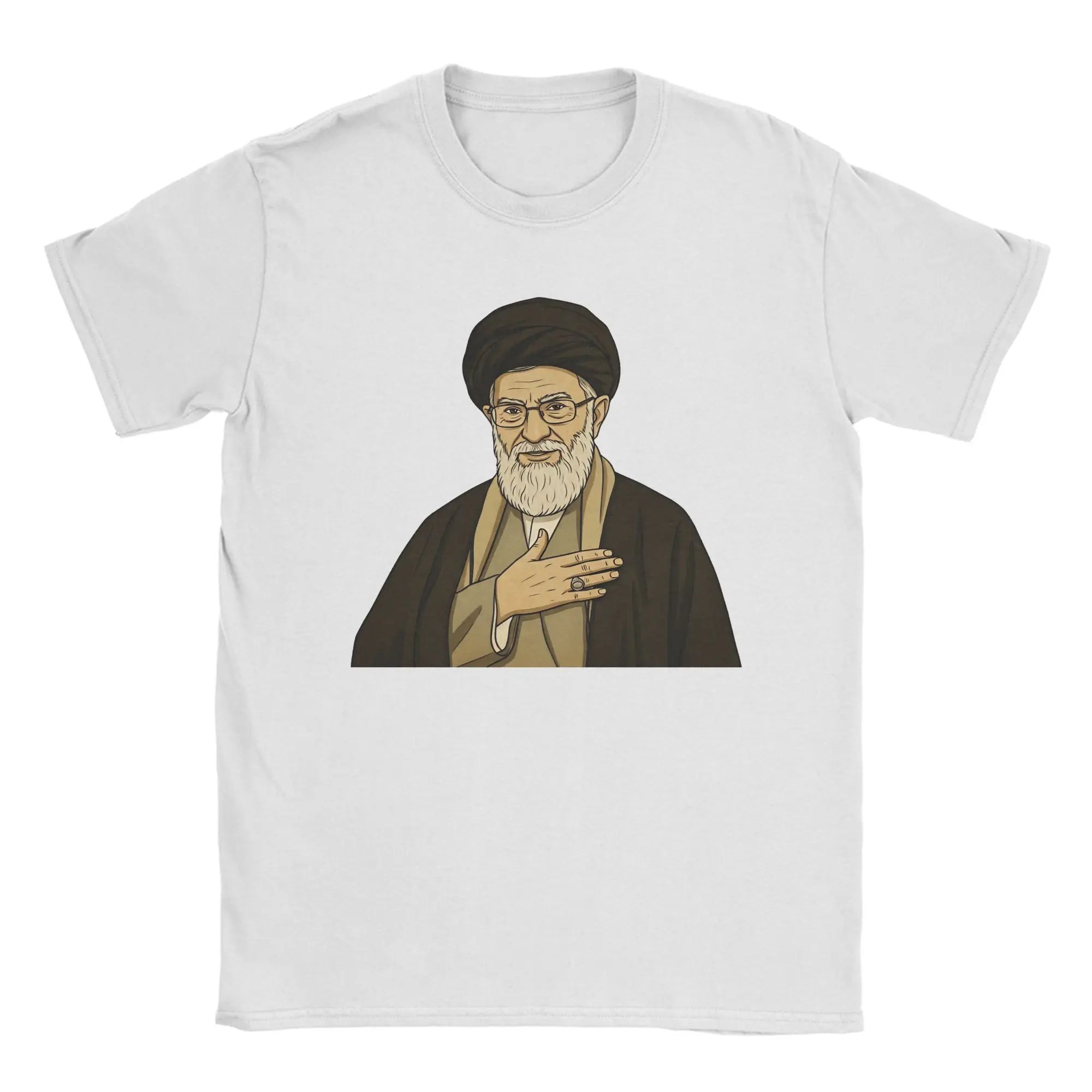 Vintage T Shirt Summer Ali Khamenei Fashion T Shirts  Pure Cotton Tee Shirt for Men's Y2K Retro Wholesale Short Sleeve Tops