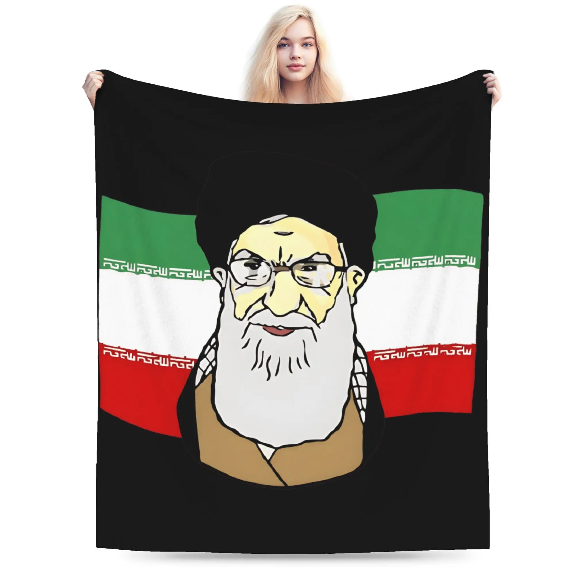 Ali Khamenei RIP A Brave Leader Of Iran 1939 2026 Warm Comfy Blanket For Chair Sofa Bed  Throw Blanket Winter Flannel Bedspread