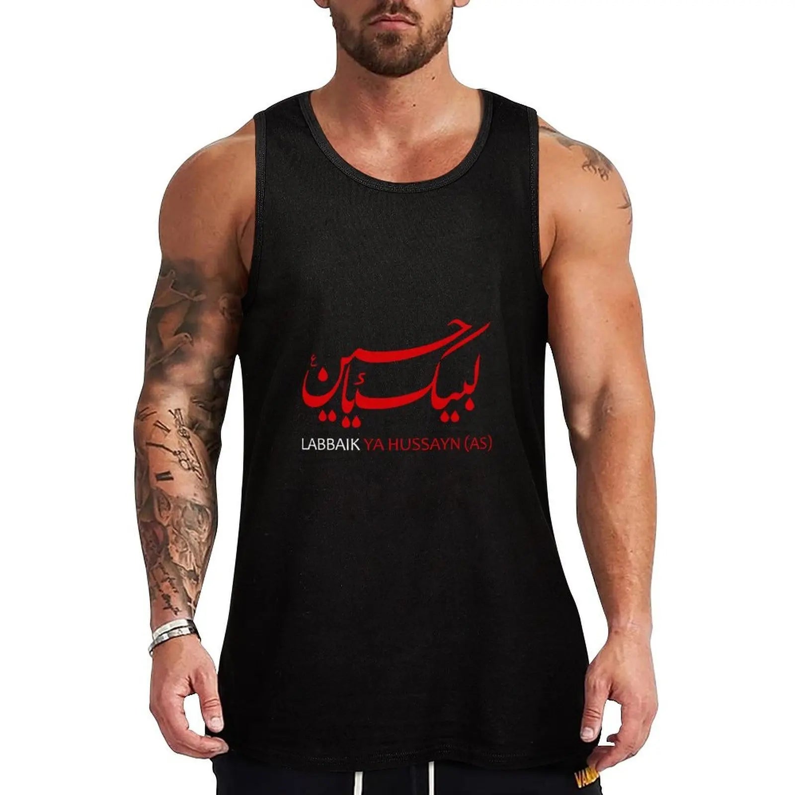 Labbaik Ya Hussain Tank Top Basic Cotton Tank Top Non-Shrink Casual Sleeveless