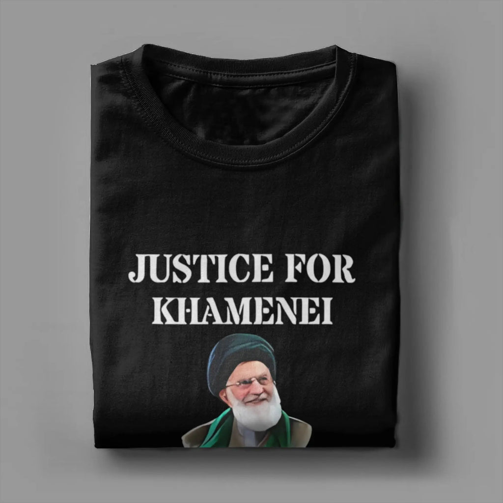 Ali Khamenei Pure Cotton T-Shirt For Men Summer  Aesthetic T-Shirts O Neck Fashion Tee Shirt Plus Size Hot Sale Clothing