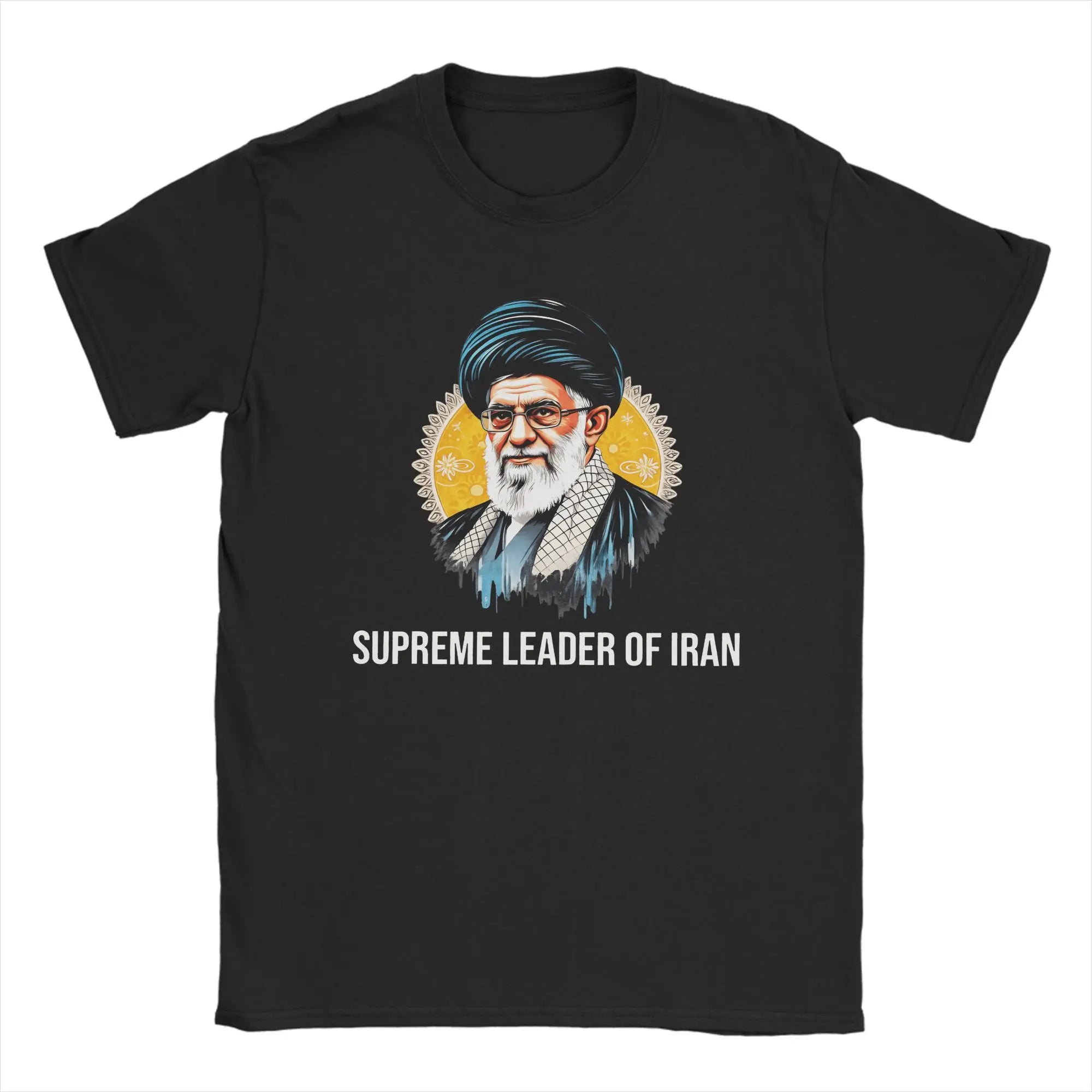 Vintage T Shirt Summer Ali Khamenei Fashion T Shirts  Pure Cotton Tee Shirt for Men's Y2K Retro Wholesale Short Sleeve Tops