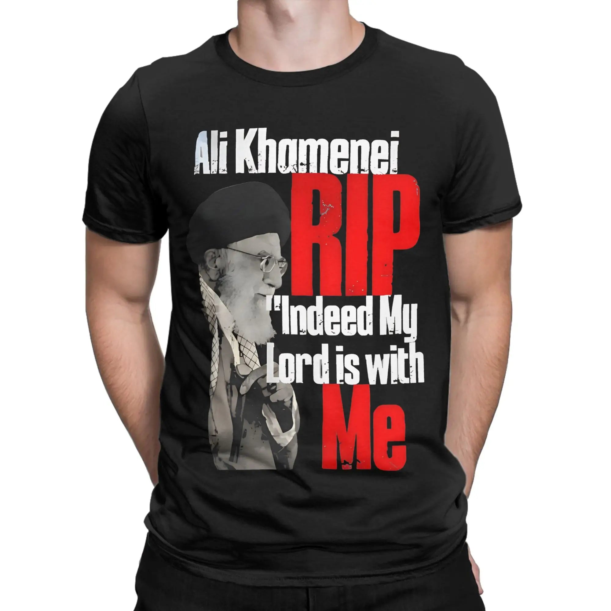 Harajuku T-Shirt RIP Iran Ali Khamenei Cotton T-Shirts Iranian Leader  Leisure Tee Shirt for Couple Beach Short Sleeve Top Tees