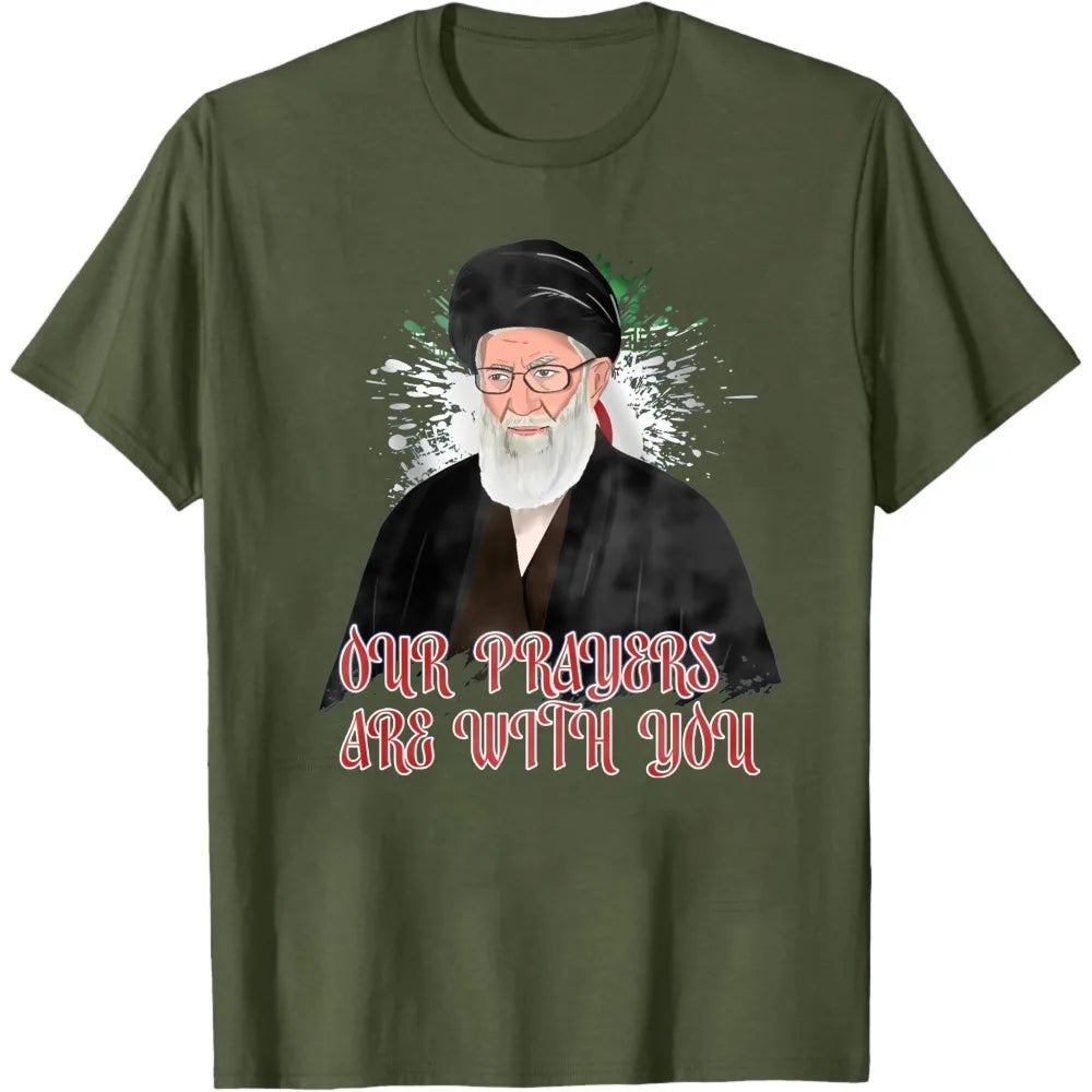 Ali Khamenei T-Shirt Iranian Heritage Solidarity Jumper Peace Memorial Top Men Clothes Pattern Printed Tops Summer Shirt