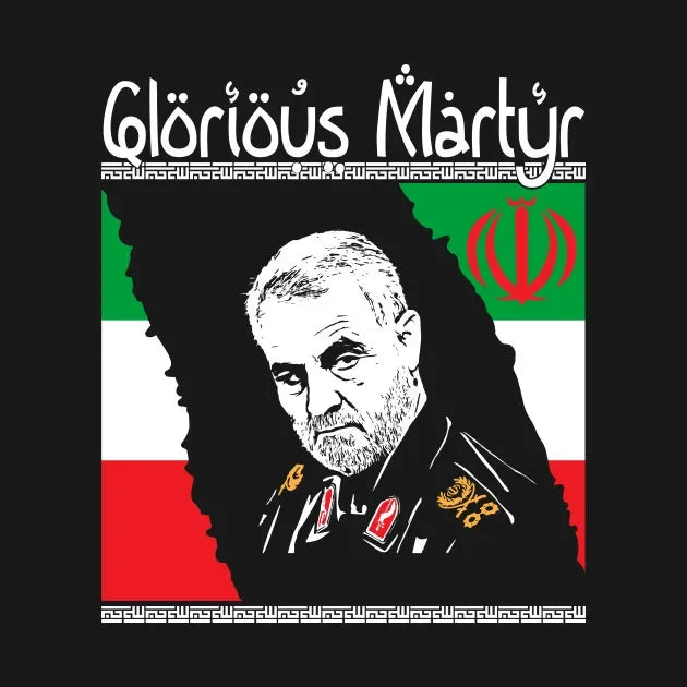 Qasem Soleimani Glorious Martyr Men's 100% cotton summer short sleeve O-neck printed T-shirt.