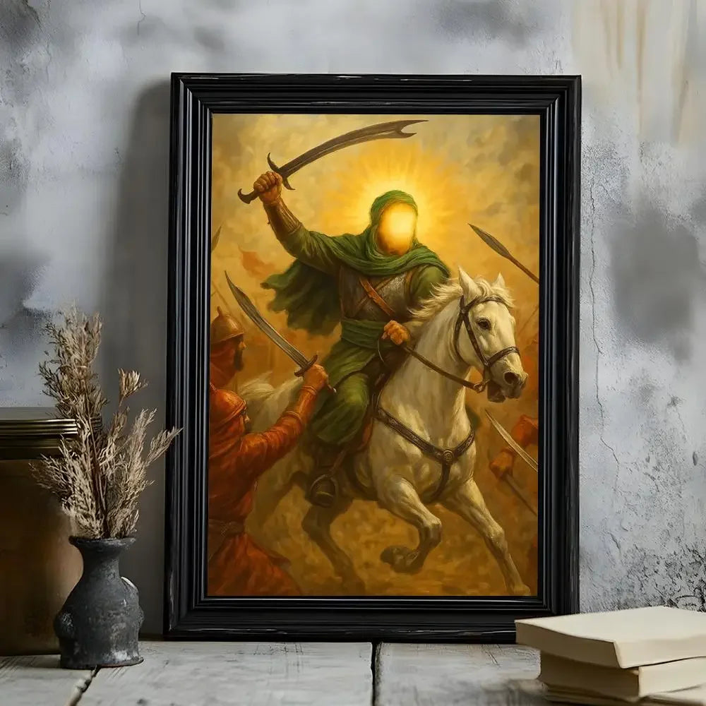 Imam Hussain Ali art anime Poster HD Versatile Waterproof Wall Art Self-Adhesive