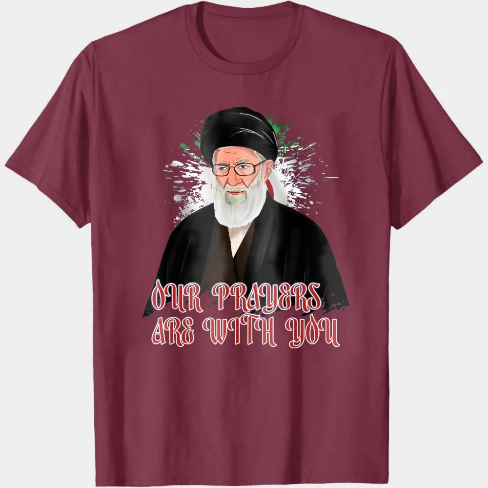 Ali Khamenei T-Shirt Iranian Heritage Solidarity Jumper Peace Memorial Top Men Clothes Pattern Printed Tops Summer Shirt