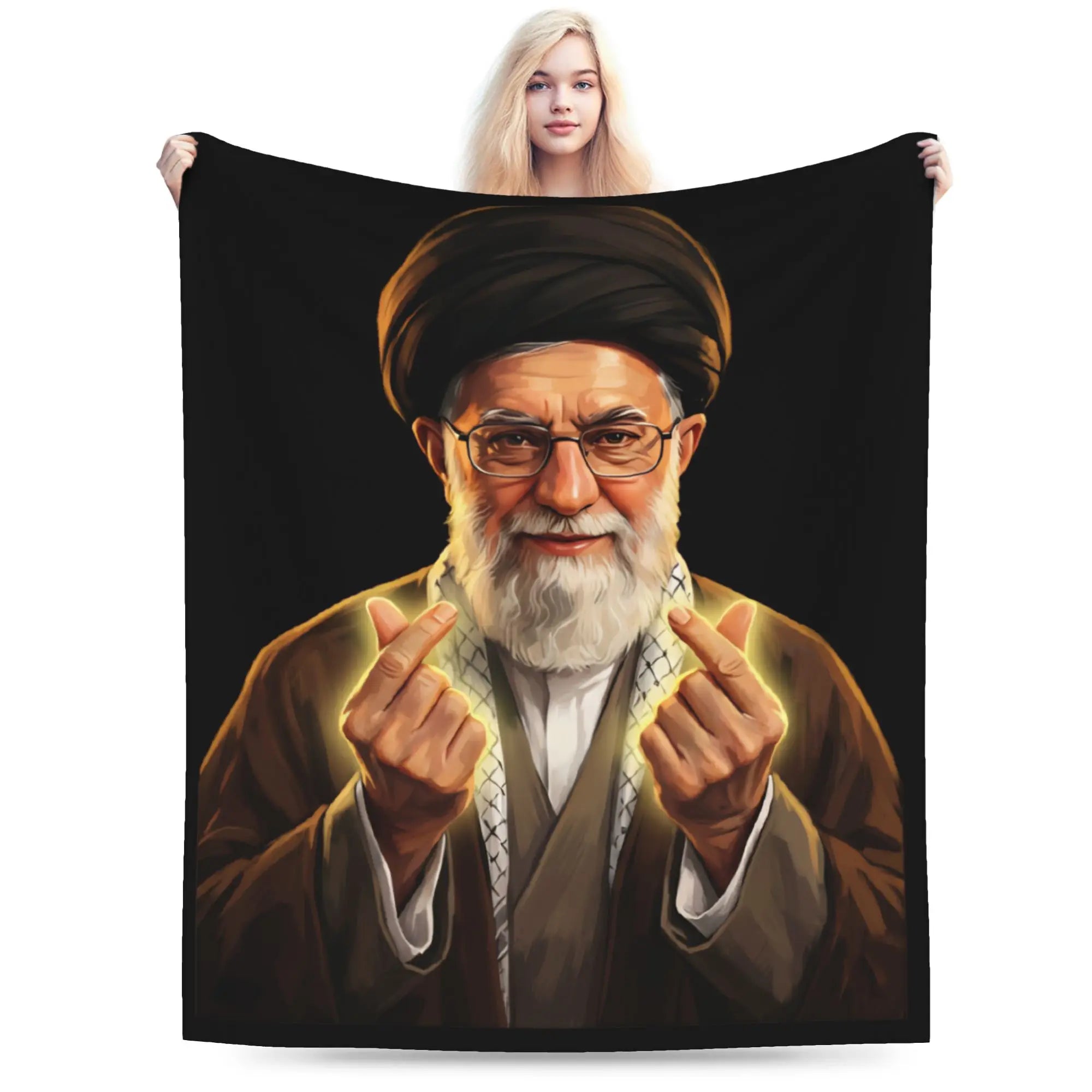 Ali Khamenei RIP A Brave Leader Of Iran 1939 2026 Warm Comfy Blanket For Chair Sofa Bed  Throw Blanket Winter Flannel Bedspread