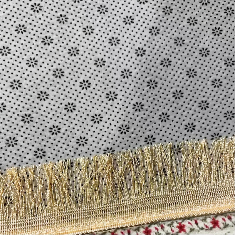 VIKAMA Muslim Prayer Mat, Soft Memory Foam Red And Blue Traditional Pattern Islamic Prayer Rug, Portable Travel Prayer Carpet