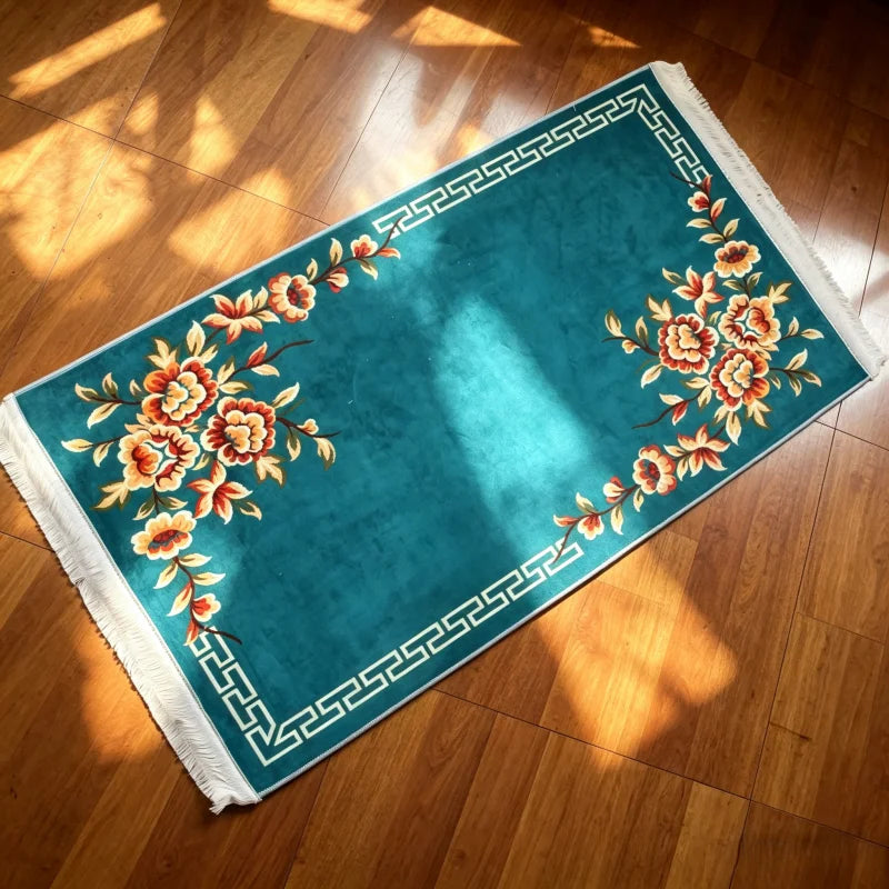 Prayer Rug Muslim Retro Mat Islamic Thick Large for Men Women for Eid Travel Soft Luxury and Great  for Knees and Forehead