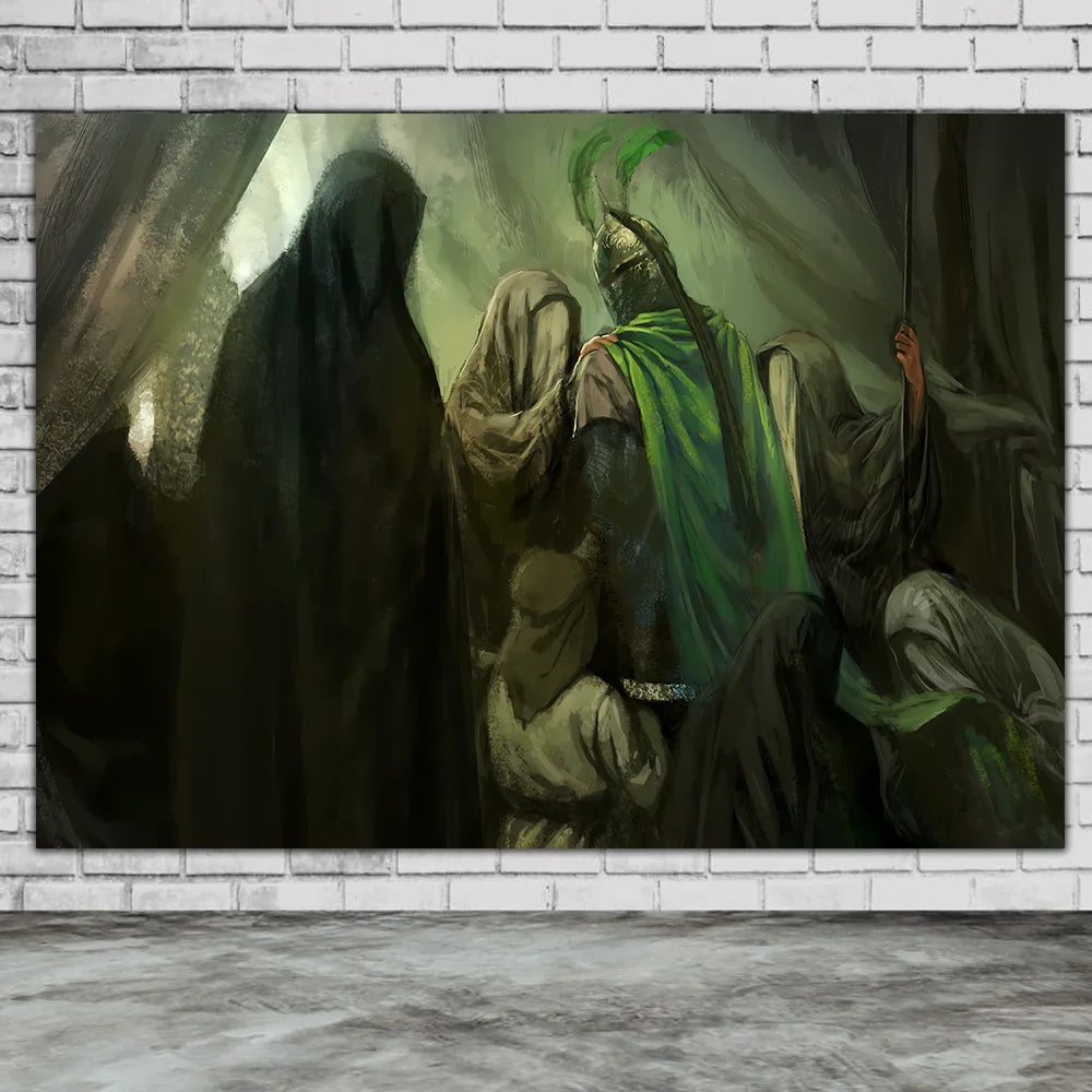Imam Ali Art Poster And Print, Poster, Fatima Binte Asad, Wall Art Canvas Print Home Decor