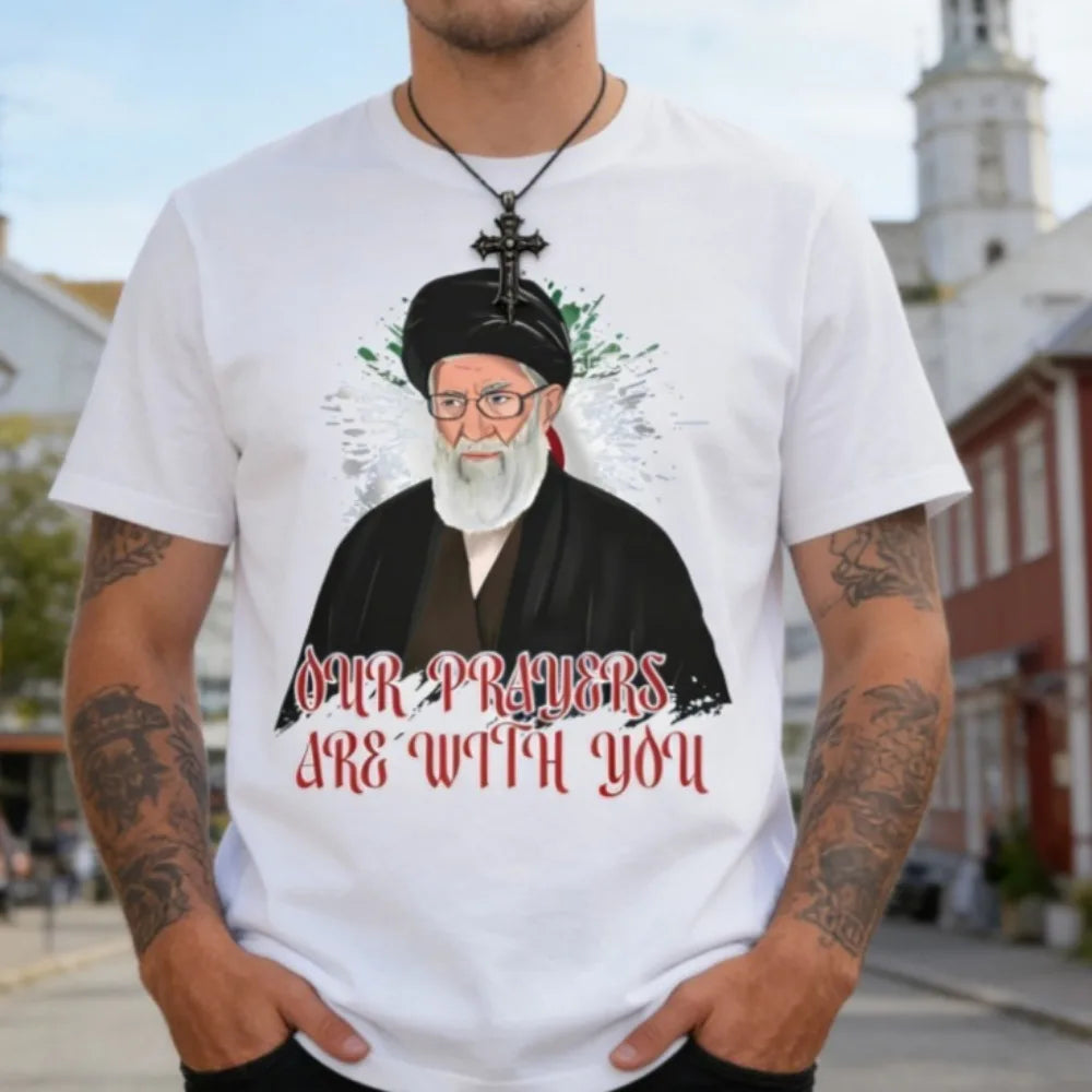 Ali Khamenei T-Shirt Iranian Heritage Solidarity Jumper Peace Memorial Top Men Clothes Pattern Printed Tops Summer Shirt