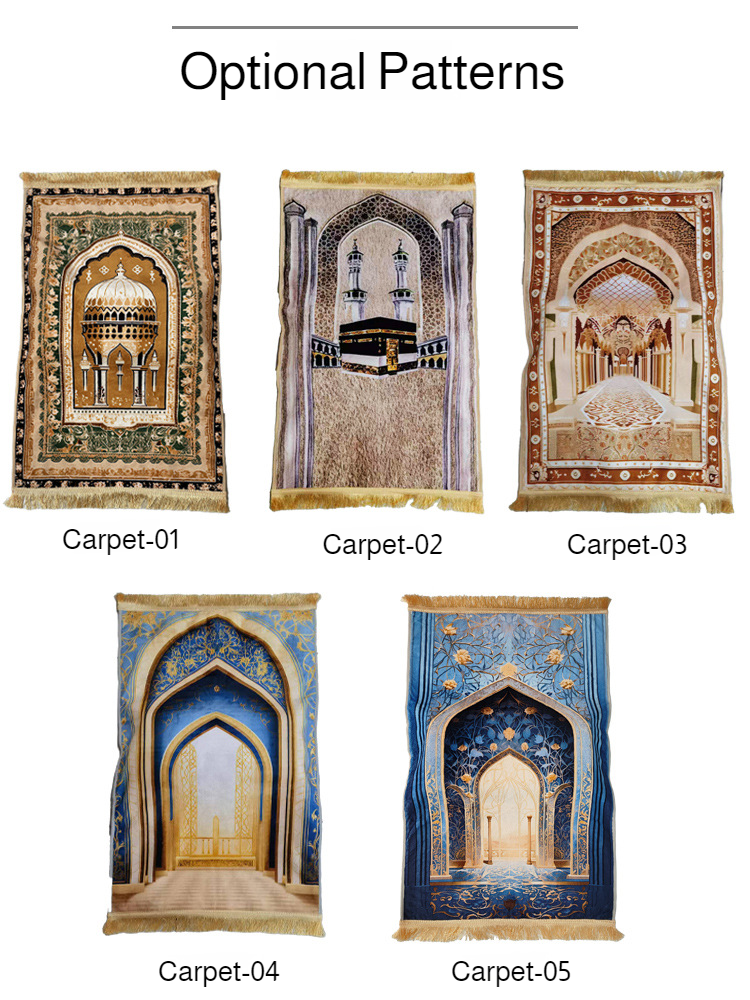 Prayer Rug Living Room Prayer Mat 70*110cm Muslim Islamic Prayer Rug, Carpet Mat, Kneeling Poly Mat with Vintage Pattern, Tassel